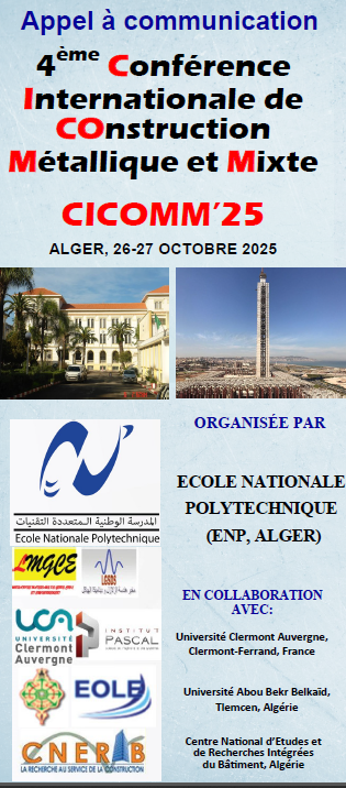 Cette conférence internationale est organisée par l'école nationale Polytechnique (ENP ALGER)...